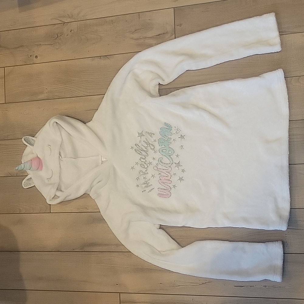 Justice "I'm Really a Unicorn" Hooded Fleece with Unicorn Horn - Size 16/18